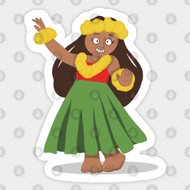 Rainy day hula Sticker by frankrruggiero